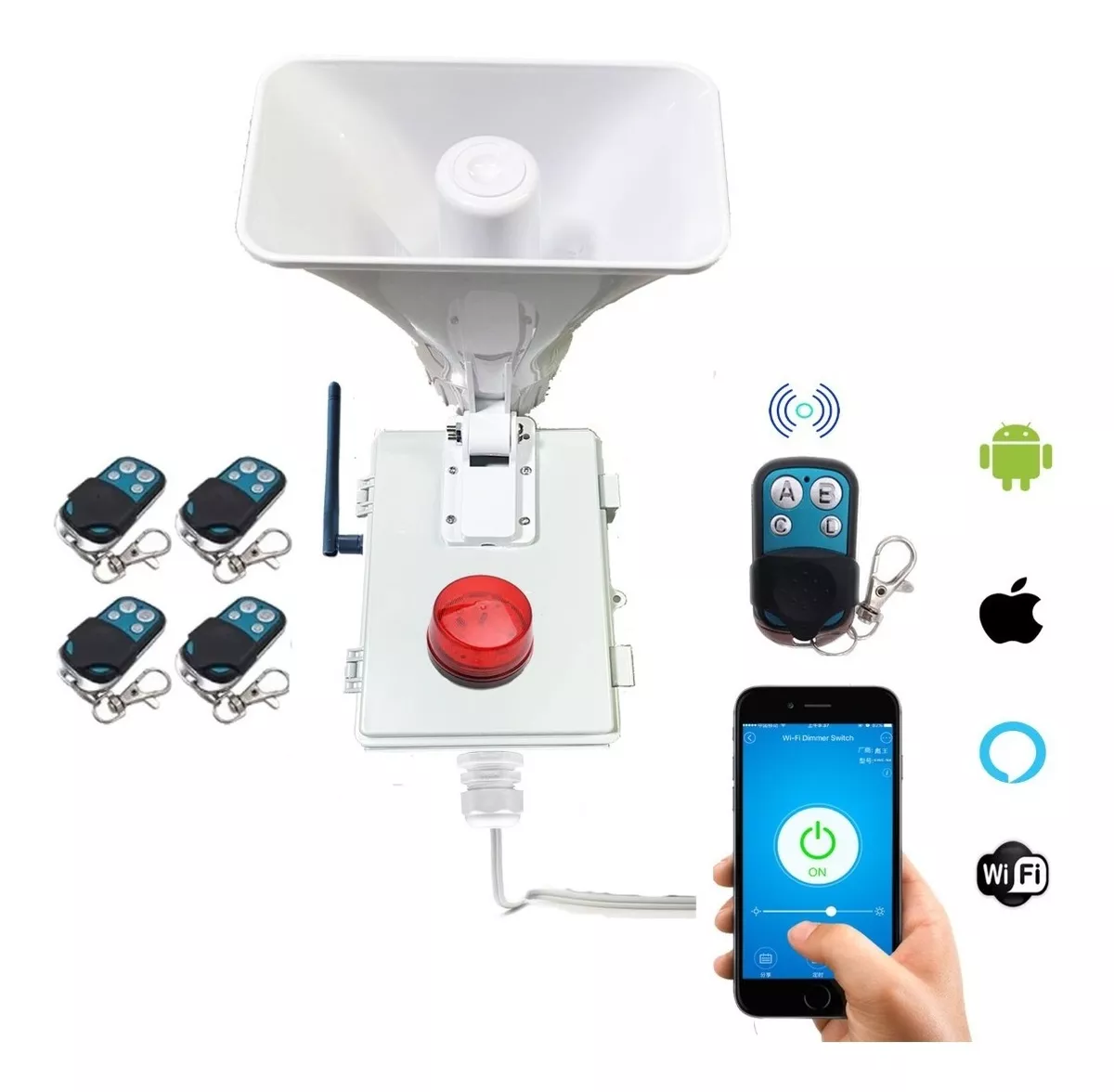Alarma Vecinal Wifi Inteligente Rf 433 Mhz App Android Ios