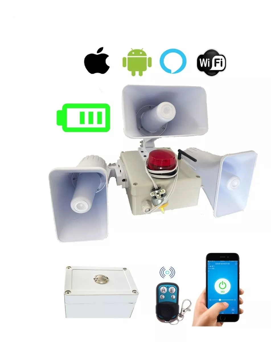 Alarma Vecinal Wifi Boton D Panico Tres Bocinas Batería App