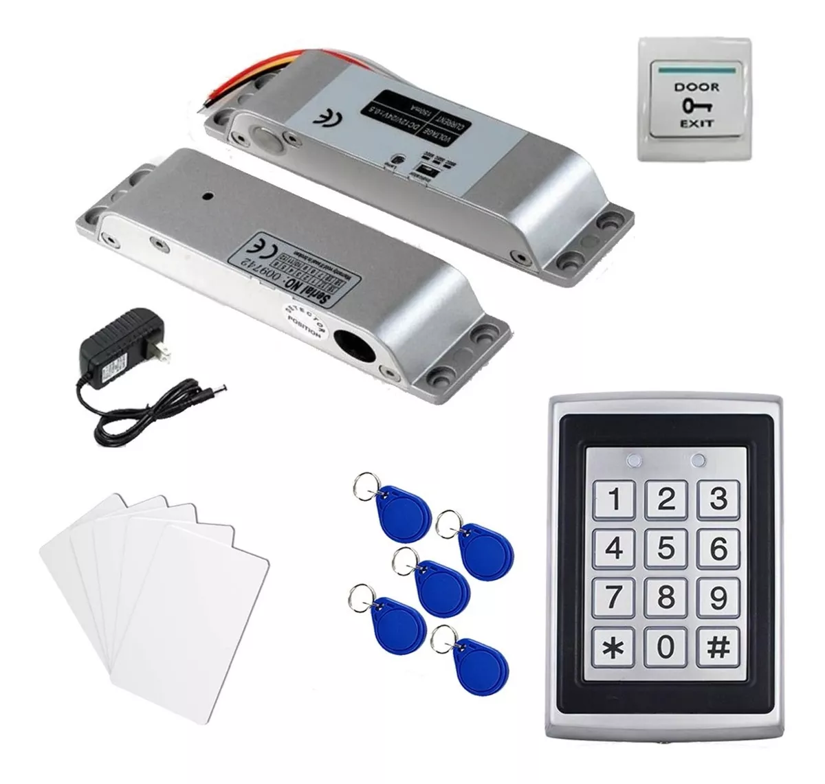 Cerradura Electromagnetica Sensor Teclado Rfid 1000 Usuarios