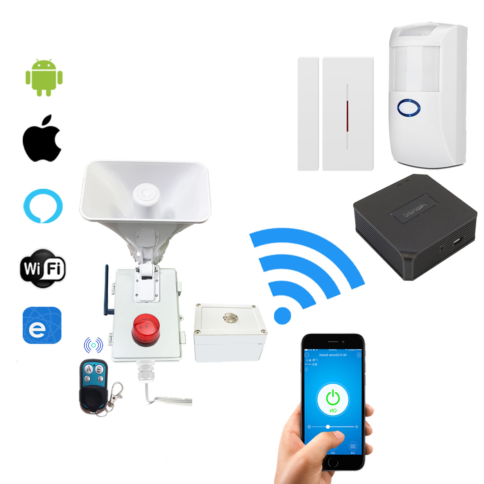 Alarma Vecinal Pro Wifi Con App Android E Ios Con Sensores