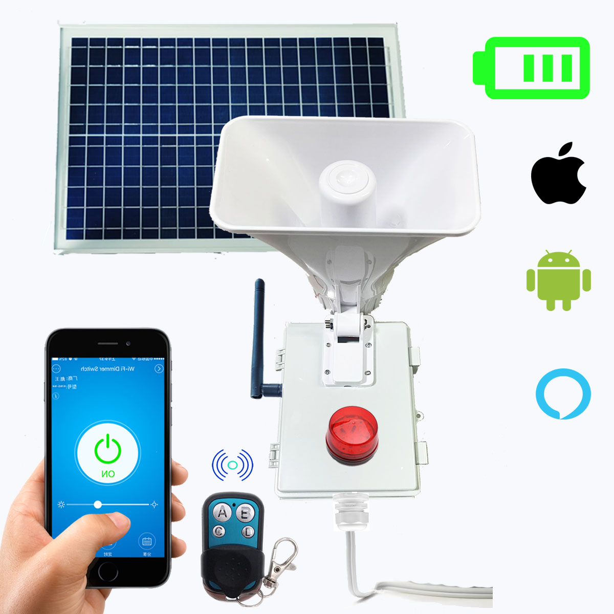 Alarma Vecinal Solar Wifi Rf 100 Usuarios Android Ios App