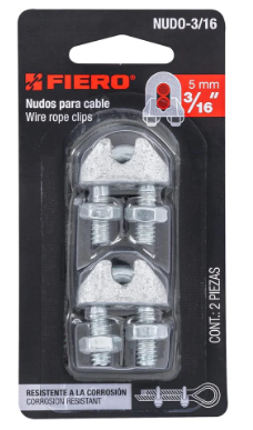 Nudo para cable 3/16"